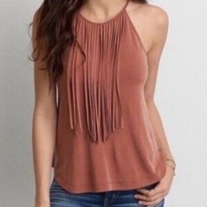NWT‎ American Eagle Soft & Sexy Fringe tank -- S
